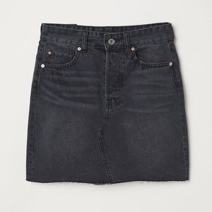 H&M Black Denim Skirt